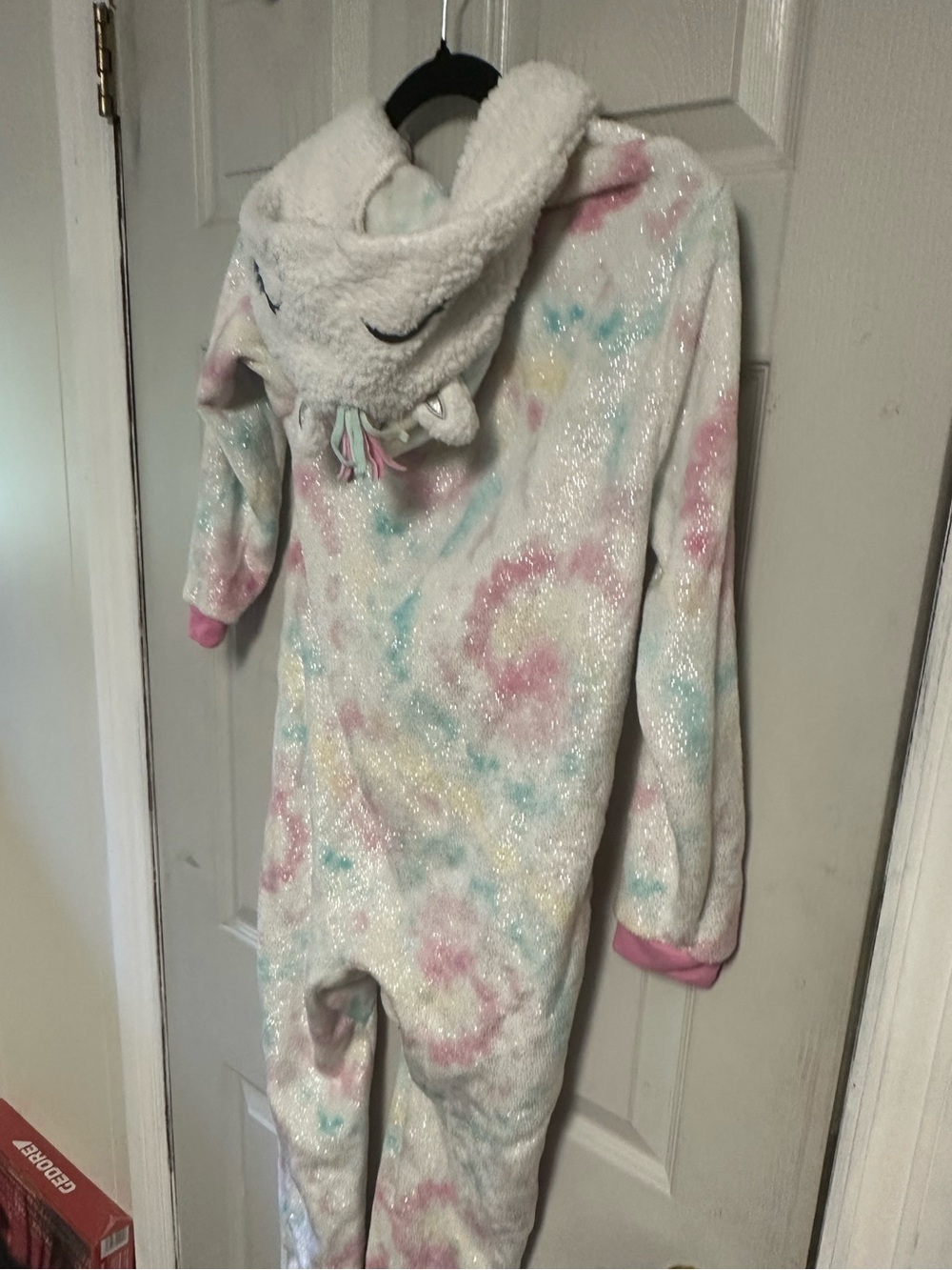Kids Unicorn Hooded Pajamas - Pastel Tie-Dye